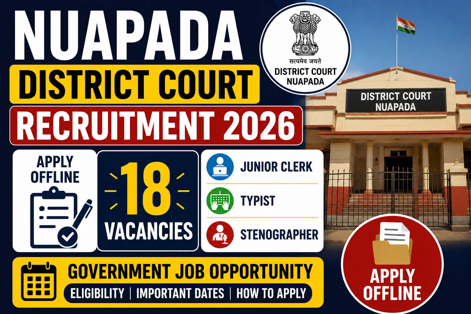 Nuapada District Court Recruitment 2026: