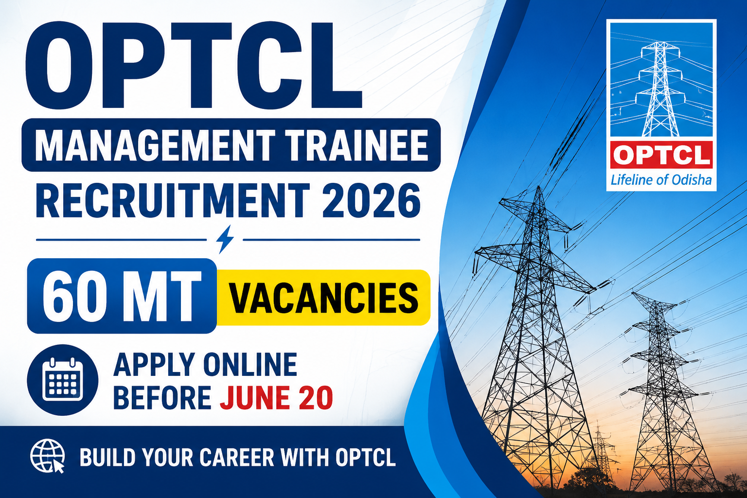 OPTCL Management Trainee Recruitment 2026: Apply Online for 60 MT Vacancies before June 20