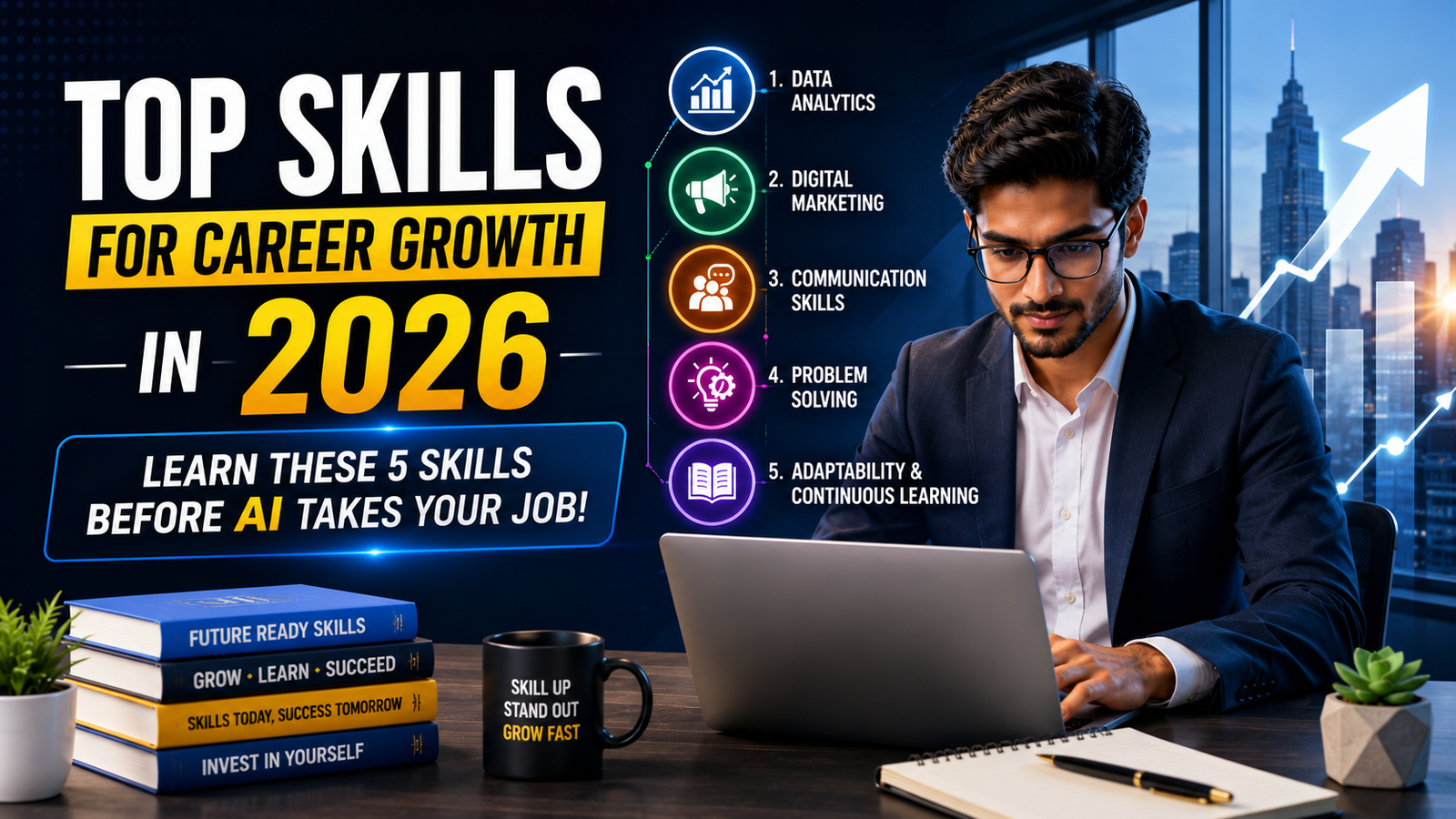 Top Skills for Career Growth in 2026: Learn These 5 Skills Before AI Takes Your Job!