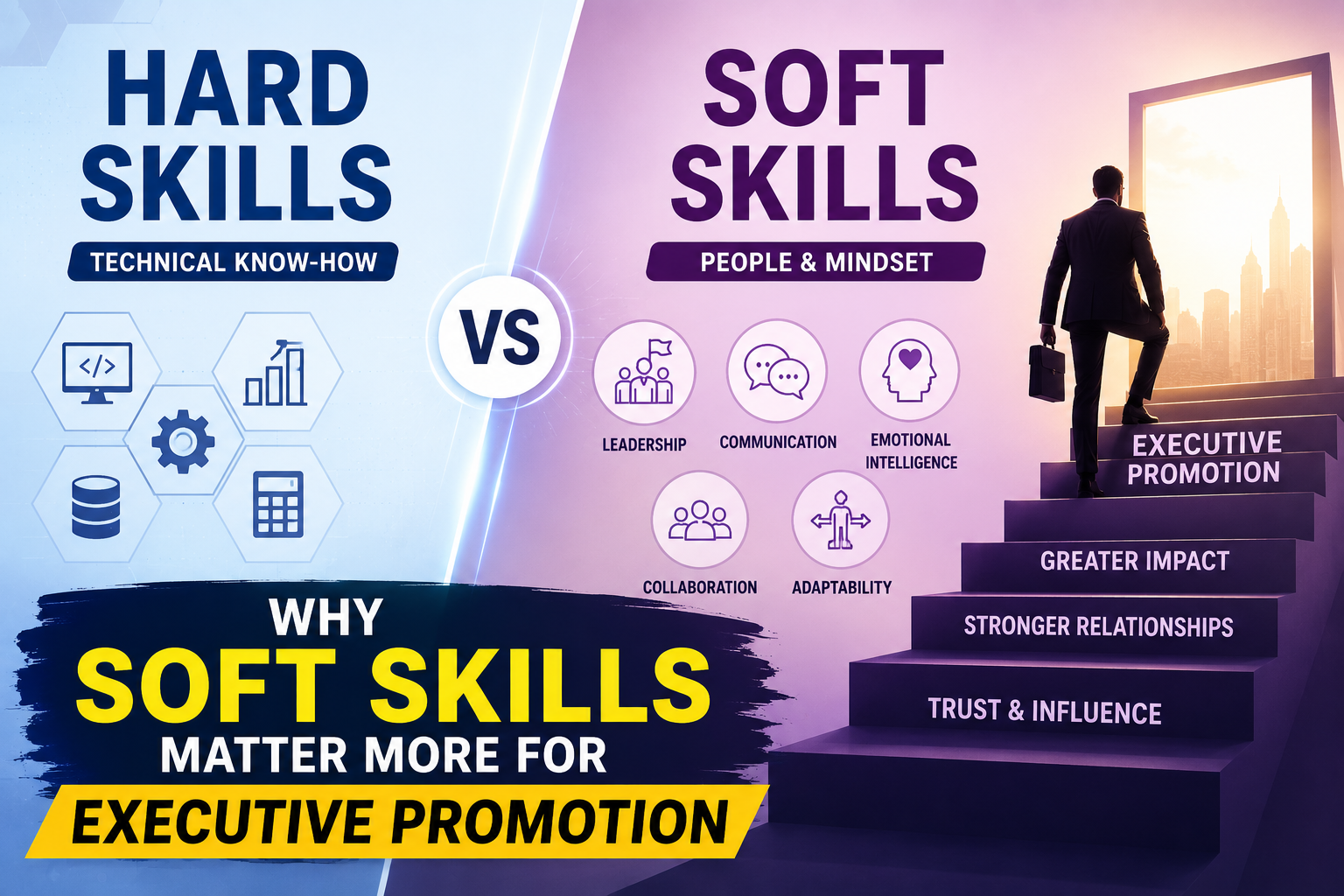 Hard Skills vs Soft Skills for Promotion: Why Soft Skills Matter More for Executive Promotion